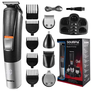 5 in 1 Electric Hair Trimmer Kit, Cordless Body Hair Trimmer Beard Trimmer for Men, Cordless Hair Clippers Electric Razor, Mens Grooming Kit for Beard, Nose, Face, Body