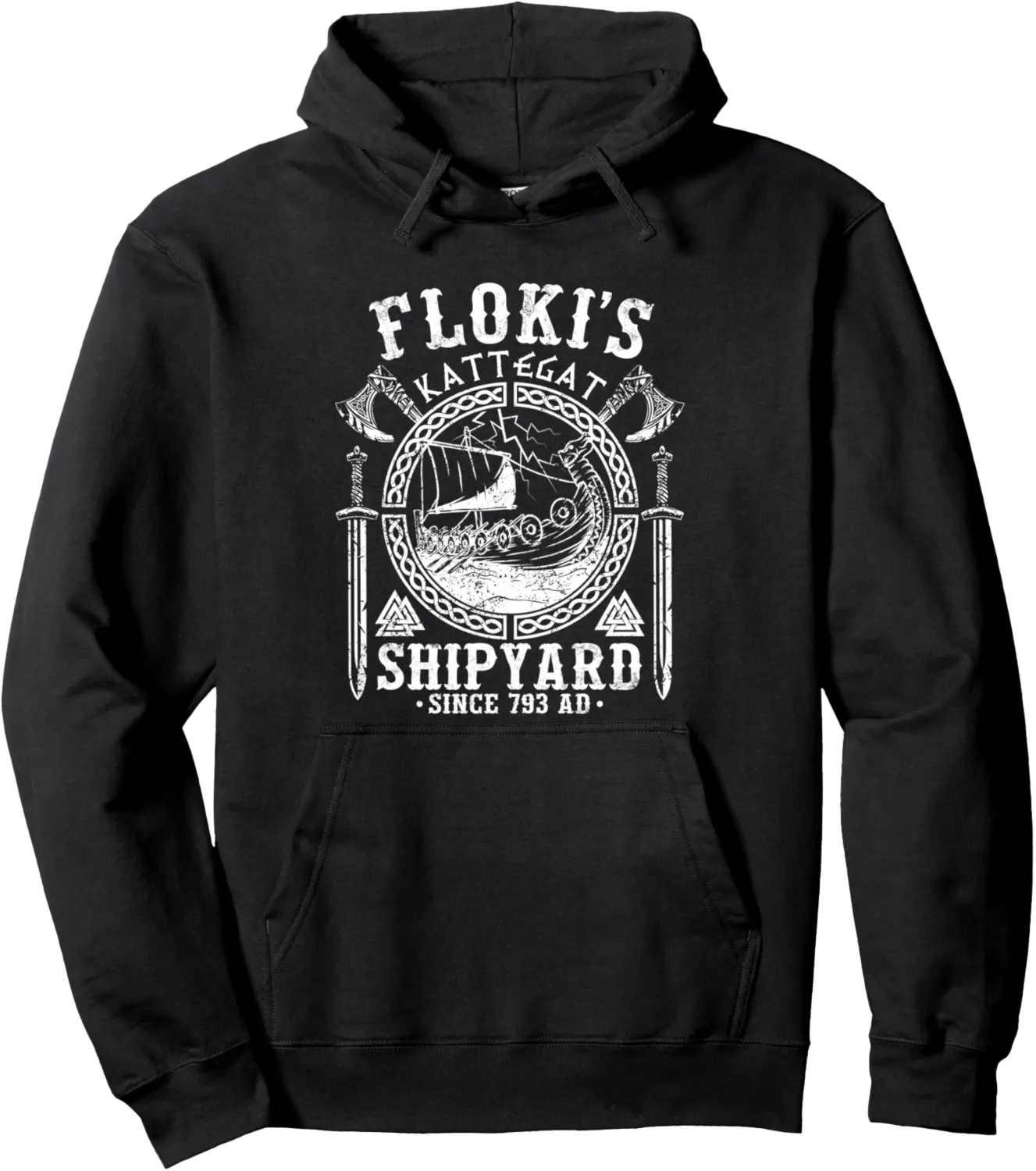 Viking Vintage Floki's Shipyard Kattegat Retro Men Women Pullover Hoodie - Parisbus Shop 66B0B8RFF6CG