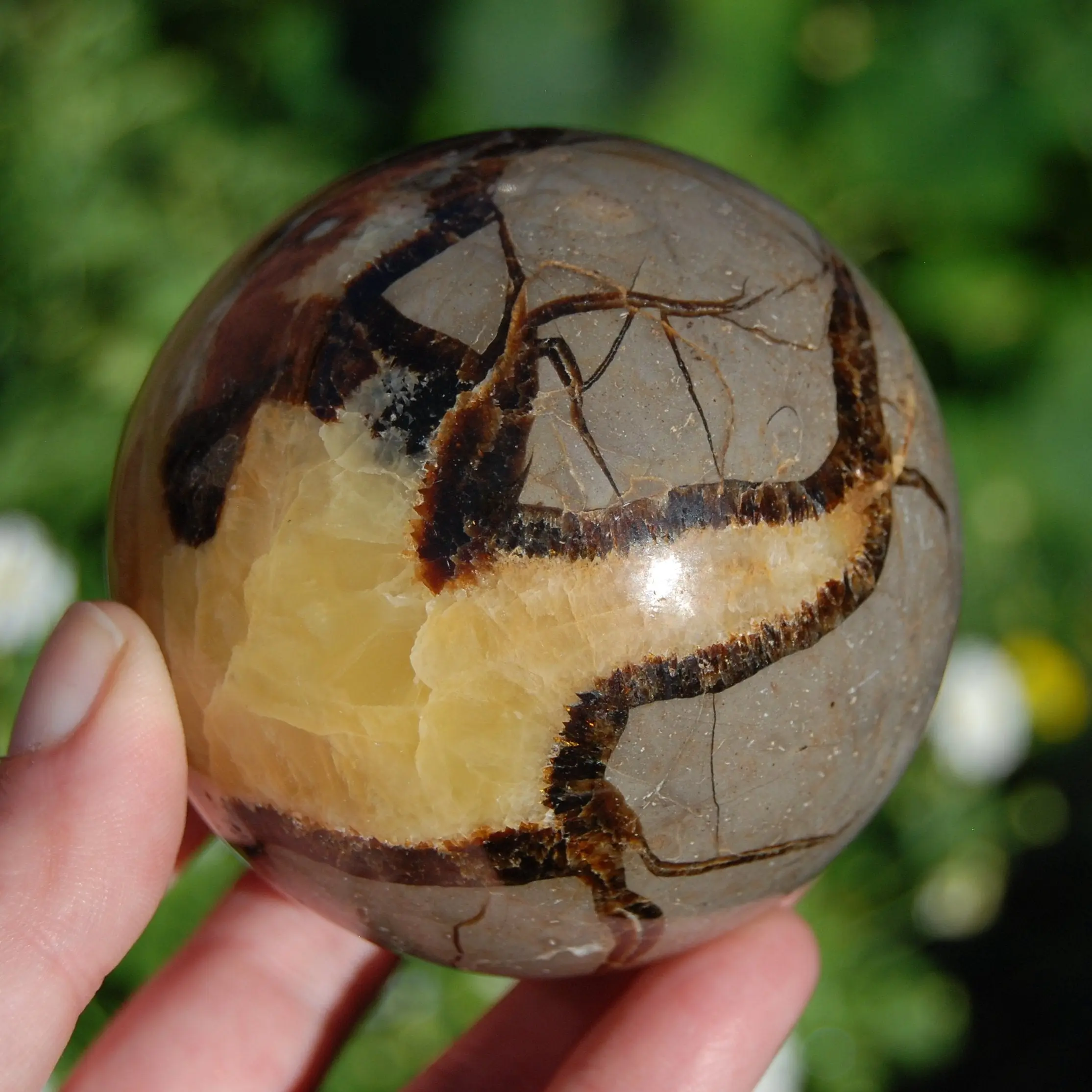 1.3lb XL Septarian Crystal Sphere, Madagascar