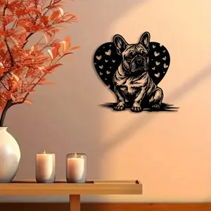 1pc German Shepherd Metal Wall Art, German Shepherd Statue Mural, Perfect for Basement Wall, Halloween Decor, Ideal Gift for Pet Owners, Rust-Resistant Metal