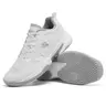 Men's Synthetic Lace-Up Badminton Shoes - Breathable Mesh, Lightweight Cushioned, Shock-Absorbing Irregular Wavy Sole, Non-Slip, Stable Supportive Fit, Male Court Sports Footwear for Badminton, Pickleball, Indoor/Outdoor Use