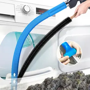 2 Pieces Dryer Vent Cleaner Kit Compatible with Most Vacuum Cleaner, Dryer Lint Brush and Vacuum Hose Attachment with Universal Connector, Quickly Lint Remover PetOde