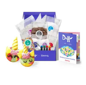 Bake Unicorn Rainbow Cookies with Premeasured Ingredients | Cookie Making Kit, Bakeware