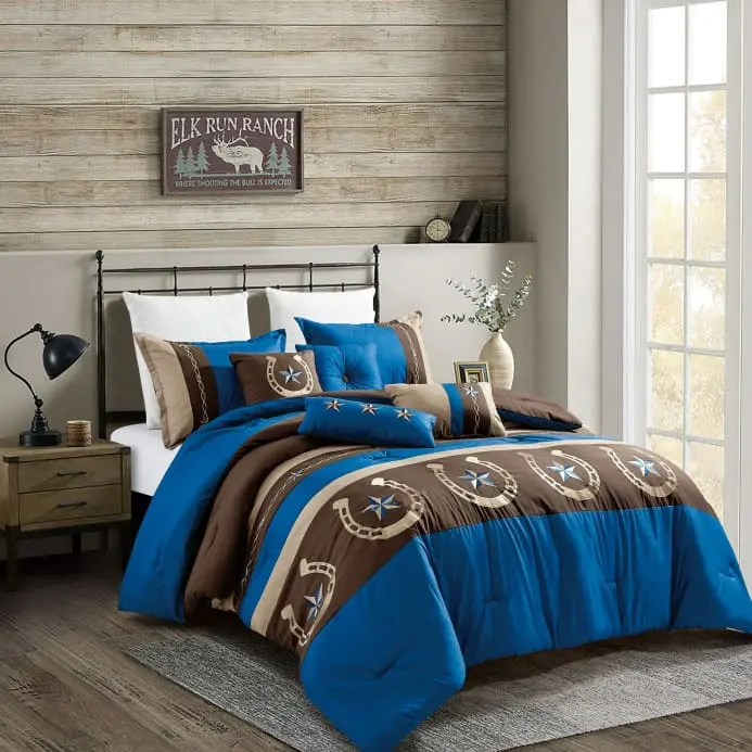 Rustic Western Horseshoe Star Comforter Rustic Western Horseshoe Star Comforter