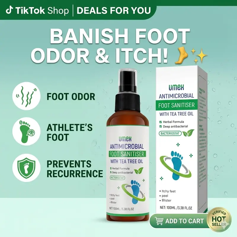 【Upgraded】Tea Tree Oil Foot Spray - Moisturizing & Deodorizing Care for Dry Feet & Nails- Dermatologist Tested Moisture Moisturizer Hydrate Outdoorfun Foot Care Product Foot Callus Remover