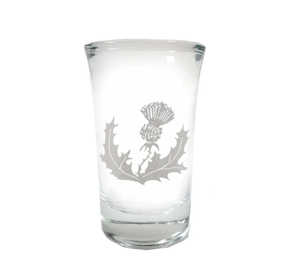Lyoncraft SHTH01 Classic 1.5 oz Scottish Thistle Engraved Shot Glass, Kitchenware Drinkware for Whiskey, Liquor Servings