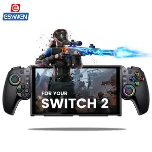 ESYWEN Switch 2 Controller - Hall Effect Joystick (No Drift) - One Piece Switch Joypad Replacement to Switch 2 Pro Controller with Ergonomic Grip & Built-in Kickstand -Turbo/Macro/6 Game Card Slot | Compatible with Switch 2 Only
