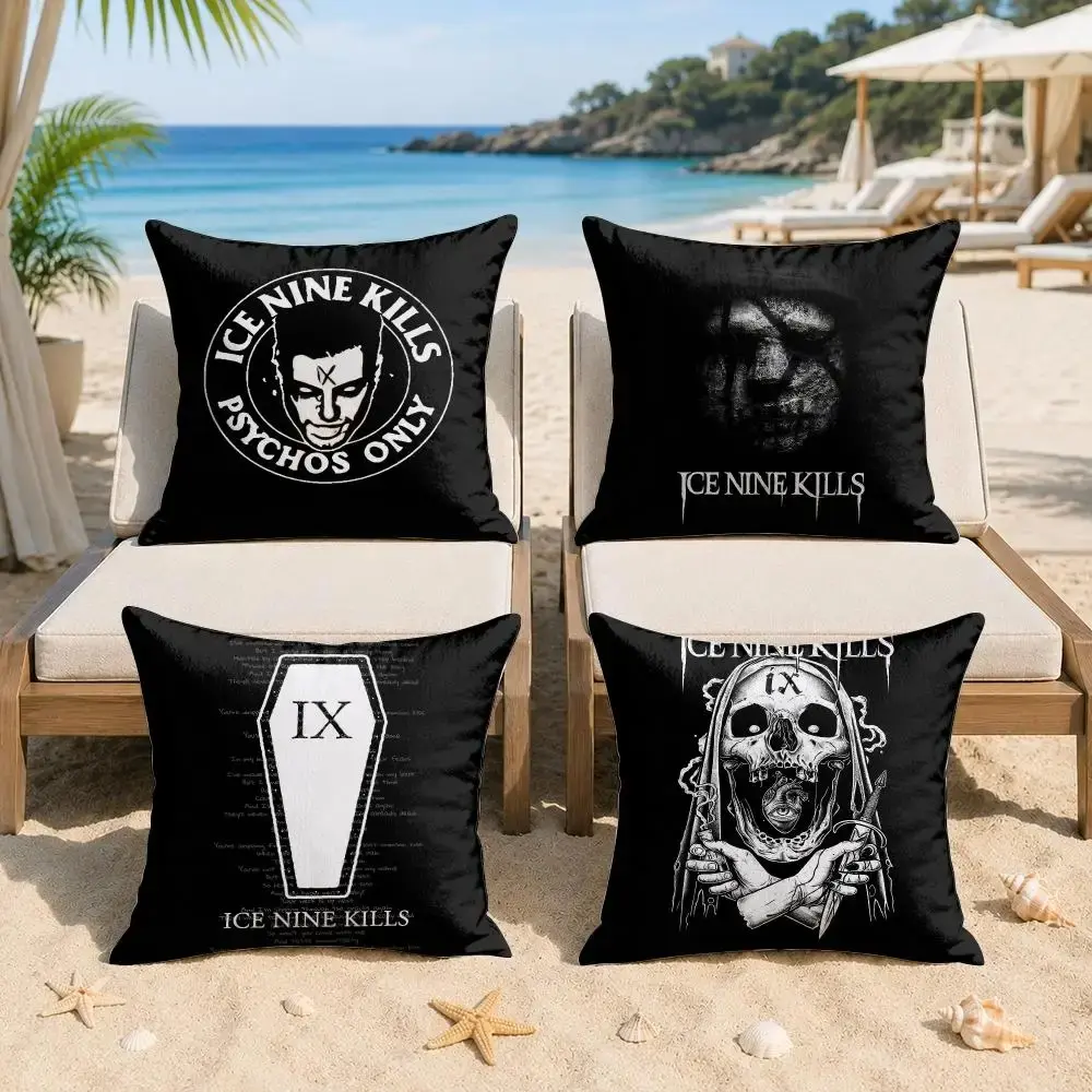 I-Ice-Nine K-Kills Band Cushion Cover Silky Short Plush Invisible Zipper Dustproof Sofa Pillow Case For Home Decor