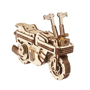 UGears Moto Compact Folding Scooter | 3D Wooden Mechanical Puzzles | STEM Building & Engineering Kits