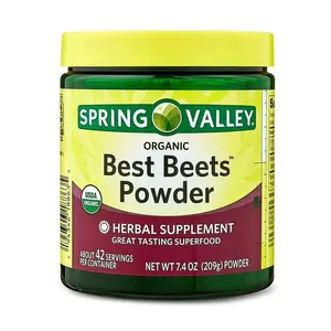 Spring Valley Organic Best Beets Powder 7.4 oz - Herbal Supplement for Energy & Heart Health, Great Tasting Superfood - Dietary, Edible Natural