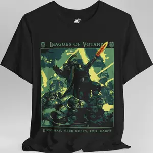 Warhammer 40K Leagues of Votann T-Shirt – Grimdark Dwarf Kin Graphic Tee, Oathbands Design, Unisex Sci-Fi Gaming Shirt, Cotton Top for Tabletop Wargame Fans & Collectors