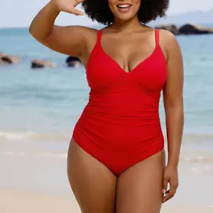 Women's One Piece Swimsuit Tummy Control Front CrossBathing Suits V Neck 1 Piece Slimming Swimwear Women's Smart Sculpt Front Ruched Swimsuit Tummy Tucking One Piece Slimming Bathing Suit Sculpting Snatched Waistline Swimwear  women's one piece