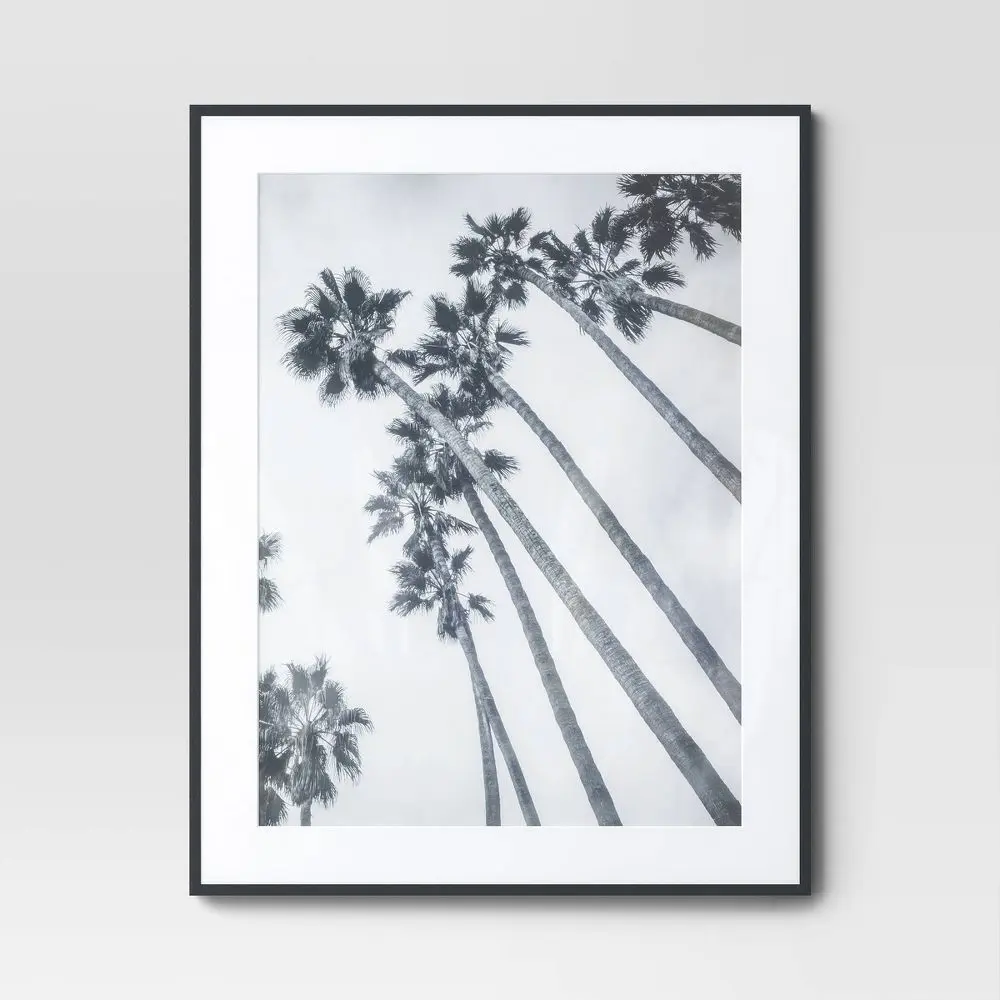 22" x 28" Matted to 18" x 24" Elevated Aluminum Poster Frame Black - Threshold: Modern Wall Decor Rectangle Shape
