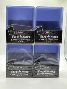 BCW 3X4 Thick Card Toploaders 4 Packs of 10 for up to 168pt Cards, 40 Total