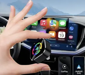 2026 Upgraded Version Wireless CarPlay Adapter for Portable In-Car Display,2-in-1 Wireless CarPlay and Android Auto for Seamless Smart Navigation and Entertainment gadgets para carro wire apple carplay plug device Fast electronics upgrade truck rotatable
