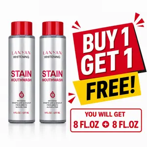 Stain Mouthwash 2 Pack - Alcohol-Free Gunk Removing Oral Rinse for Build-Up Control & Fresh Breath, Gentle Teeth Care