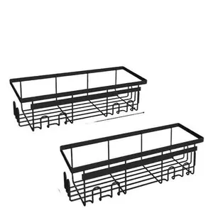hower Caddy 2 Pack, Adhesive Shower Organizer for Bathroom Kitchen & Storage, No Drilling,Rustproof Stainless Steel Bathroom Shower Shelves with Hooks,Bathroom Organizer for Inside Shower Rack Brand: SCHBIT