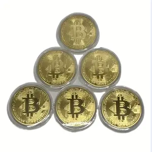 Replica Coin 6pcs Bitcoin Commemorative Coin Series - Physical Bitcoin Crypto Coins with Gift Box - Suitable for Business Gifts and Craft Enthusiasts, Holiday Gifts for Friends, Holiday Gift Ideas