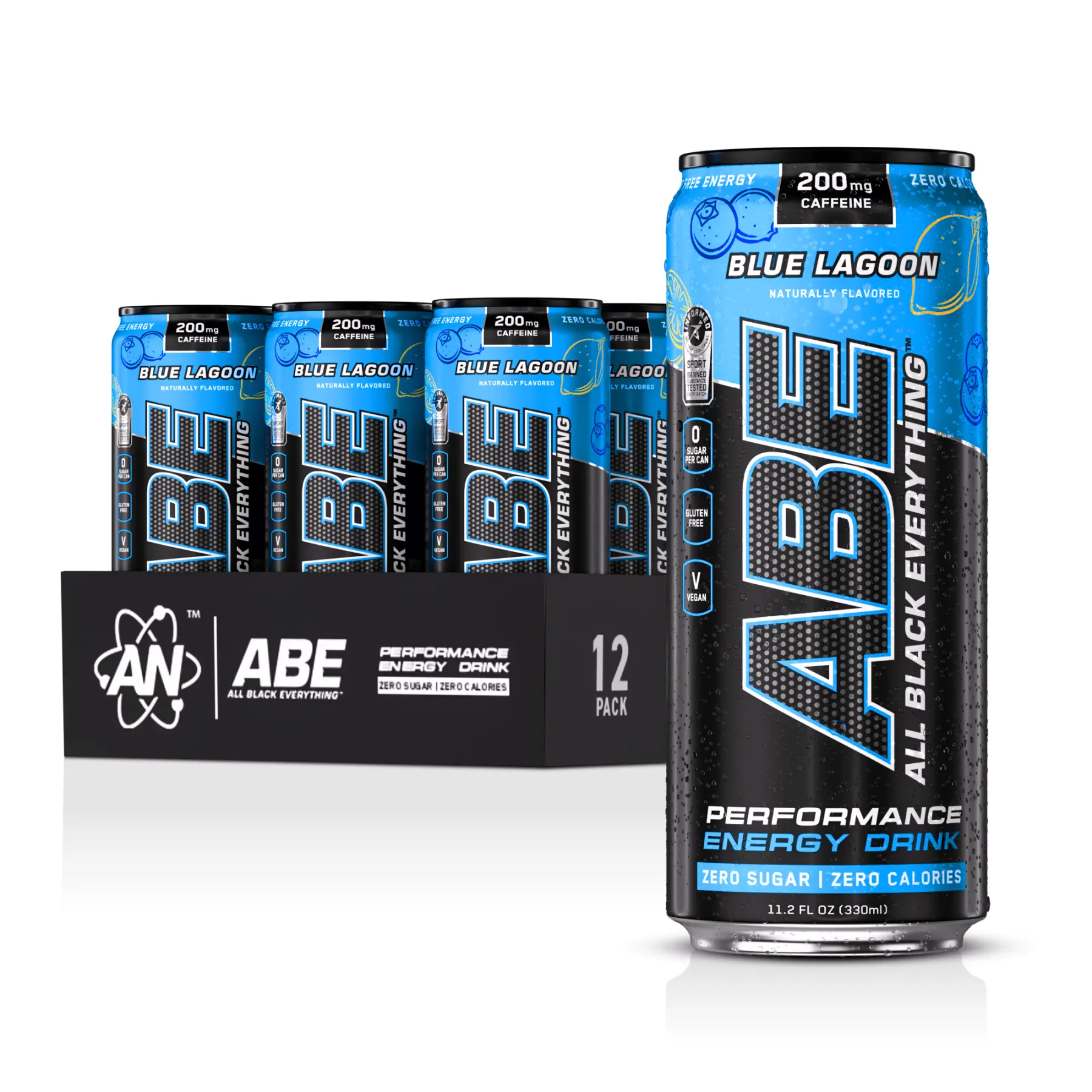 ABE Performance Energy Drink - Blue Lagoon - 12 Pack - TikTok Shop