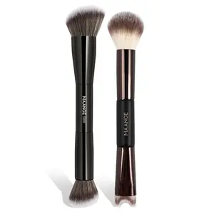 Professional Double Ended Makeup Brush Set, 2 Counts/set Special-shaped Nose Shadow Brush, Eye Shadow Brush, Highlight Brush, Makeup Blending Brush, Makeup Tools with Soft Fiber, Cosmetic Brush Set, Makeup Brushes Set