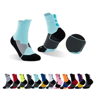 Professional basketball socks men's sports socks low high top medium long tube thickened towel bottom breathable football non-slip elite socks