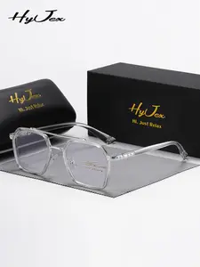 HyJex 1 Piece Unisex Full Frame Plano Glasses，High Definition Square Frame Plano Glasses，Glasses With A Story, Accompanying Your Reads，Fashion Eyeglasses