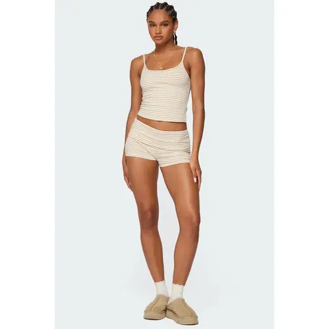 Kodi Striped Fold Over Shorts