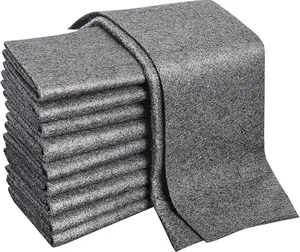 Magic Cleaning Cloths 10 Pack Set, Thickened Grey Microfiber Glass Cloths, Lint-Free Streak-Free Reusable Absorbent Magic Wipes, No Pilling No Shedding, Window/Mirror/Glass Cleaning Rags for Kitchen, Bathroom, Shower Door, Car, Home, 30x20cm
