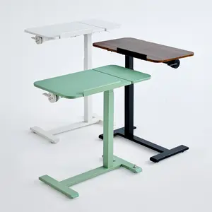 MUSSO AnyDesk D5 Mobile Standing Desk – Height Adjustable 68–108cm, Flippable 0–90° Work Surface, Portable & Ergonomic for Home Office & Bedside Use-A