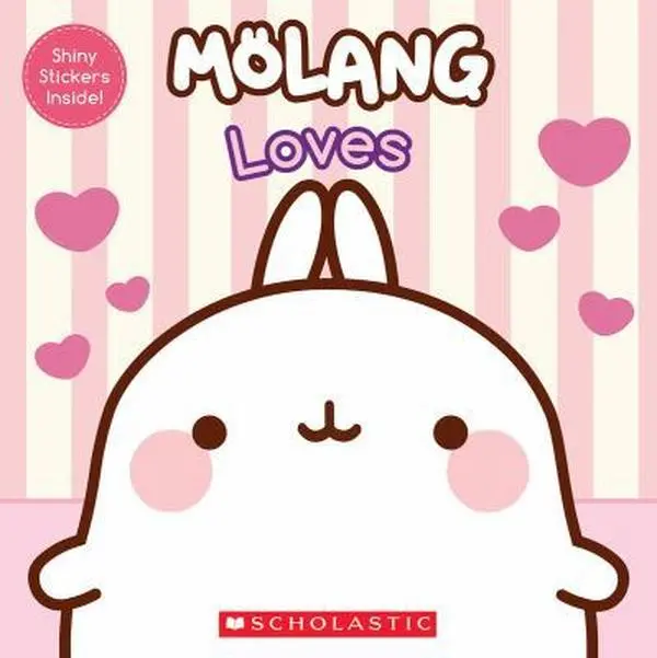 Used Molang: Loves Literature Adventure Storybook - By Jenne Simon, English Paperback Literature Book, Used Copy School & Educational Office Stationery with Foil Stickers for Friendship Fans