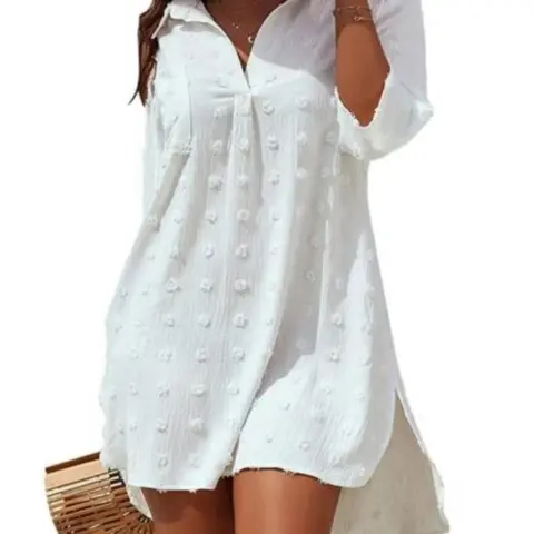 Women's Solid Color Cover Up, Casual Swimsuit Cover Up Beach Cover Ups for Summer, Fashion Women's Swimwear for Beach Holiday Vacation, Summer Coverup, Swimsuit Coverups
