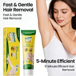Banana Hair Removal Cream, Quick Gentle Hair Removal, Natural Banana Extract, Non-Irritating, Smooth No Residue, Unisex Pain-Free