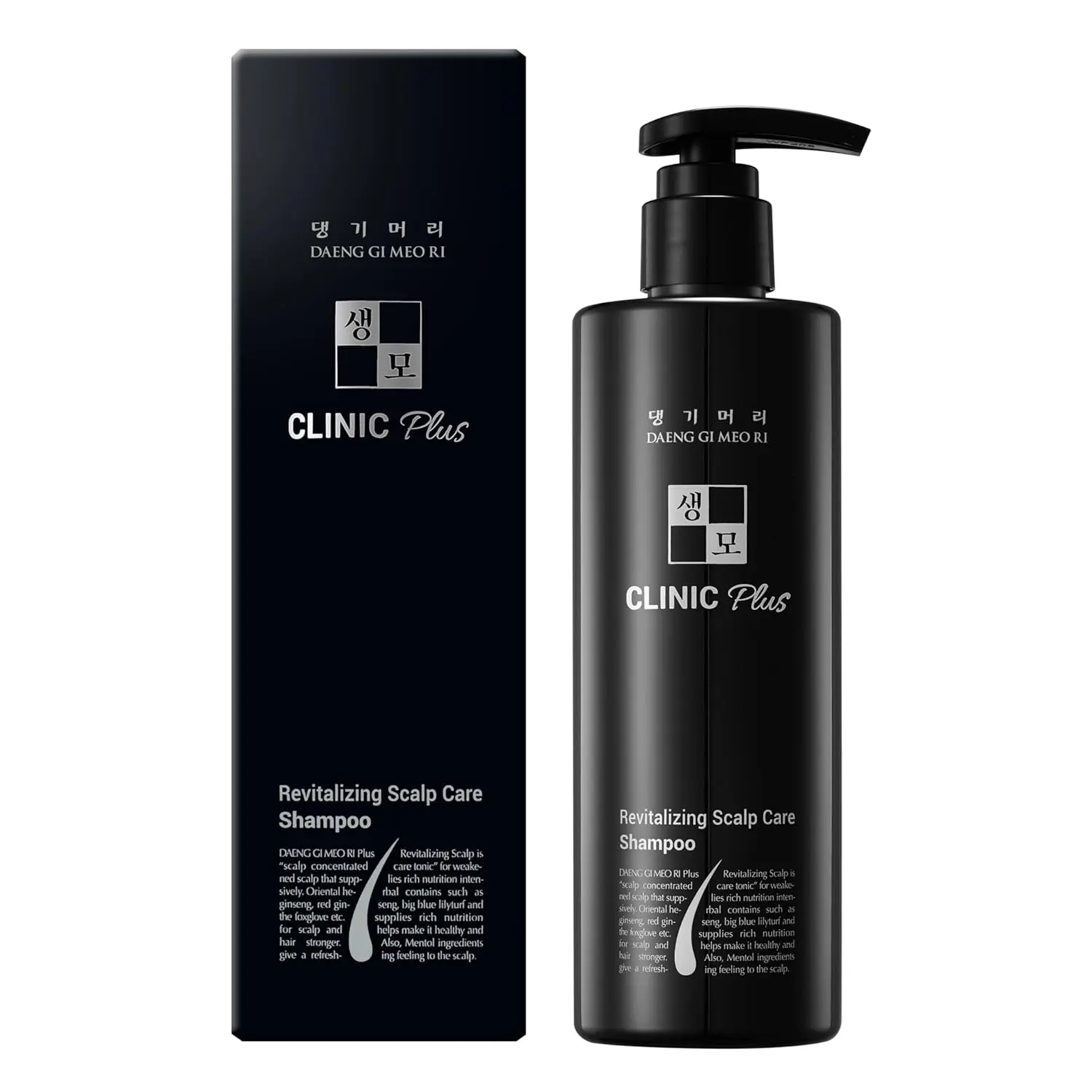 Daeng Gi Meo Ri Clinic Plus Revitalizing Scalp Care Shampoo with Ginseng - Herbal Haircare Doori Cosmetic for Adults, Nourishing Cleansing Gel Cleanser for Any Hair Type, 9.4 fl oz Formula, Gentle, Moisture, Soothe Irritation, Hair Growth, Hair-Moisturizi