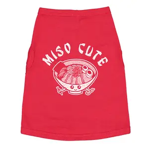 Miso Cute Dog Shirt Funny Saying Cute Graphic Hilarious Design Quote Novelty Tee Food Shirt For Dogs Funny Dog Puppy TShirt Red