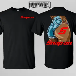 Snap On Tools Logo on Lady Girl Graphic Tee Mechanic Unisex T-Shirt Streetwear Gift