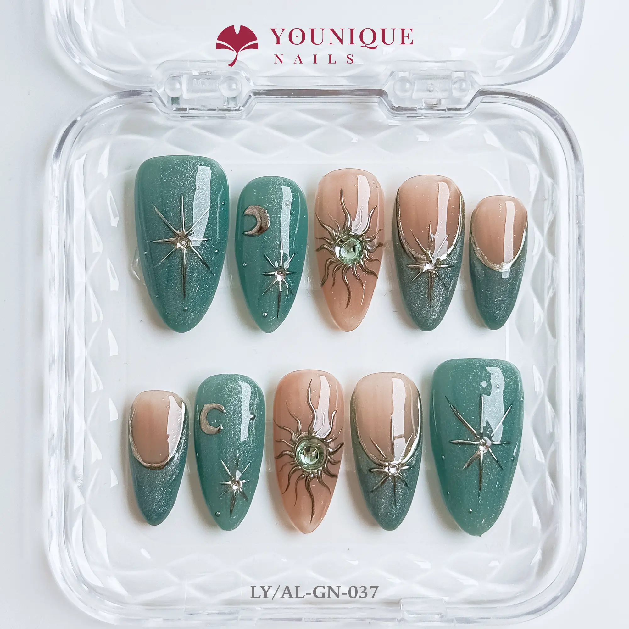 Younique Nails | 10PCS 100% Handmade Press-On Nails | Reusable Colorful Art, Nail Kit, Multicolor Younique Nails | 10PCS 100% Handmade Press-On Nails | Reusable Colorful Art, Nail Kit, Multicolor