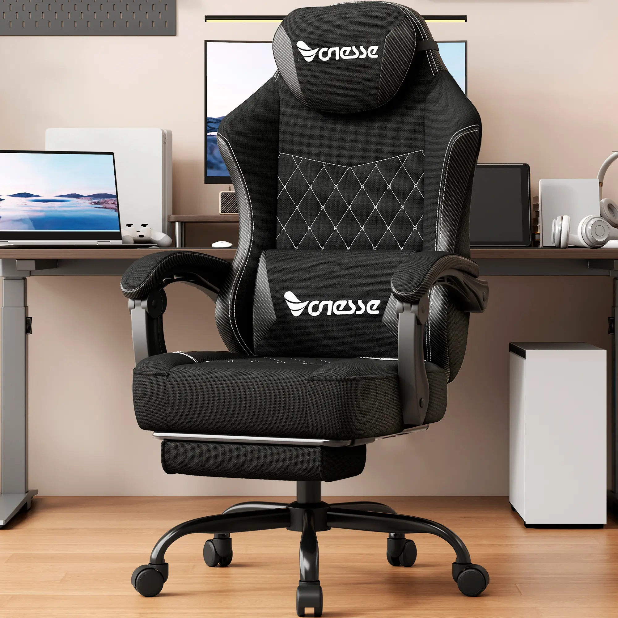 Vonesse  Gaming Chair, High Back Computer Chair, Large Gaming Chair with Foot Pedal , 160° Tilt Gaming Chair 300 lb recliner Office Chair Ergonomic Durable Adjustable Relaxation V3008A  summergarden