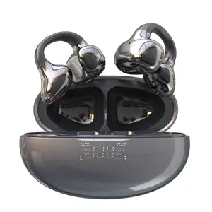 MSHUKCOE Pearl Clip Ear Open Earbuds Bluetooth 6.0 Headphones IPX5 Waterproof HiFi Music Earphones with Microphone for Small Ears Sports Running Exercise