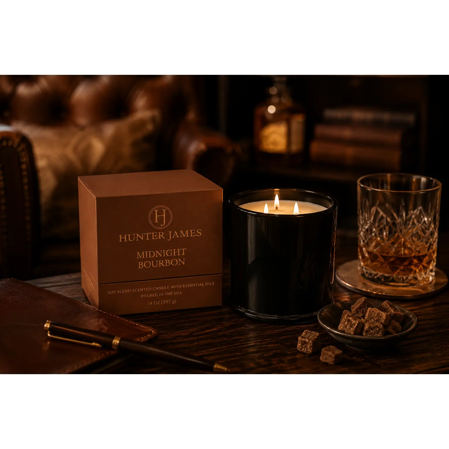 Midnight Bourbon Candle