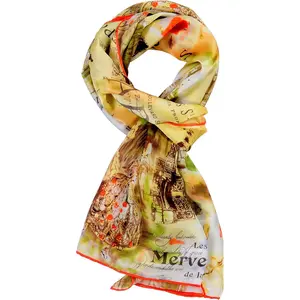 Women  Silk Scarves Van Gogh Painted Scarf