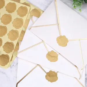 100/200Pcs Valentine's Day Gift Wrapping Set, Embossed Heart Wax Seals, Wedding Invitations, Greeting Cards, Party Favors, Adhesive Stickers