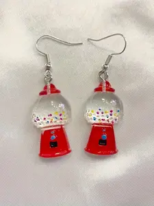 1 pair Creative Gummy Machine Earrings, Cute Jewelry, Fun Candy Dispenser Earrings, Unique Gift Idea, Perfect for Parties & Events