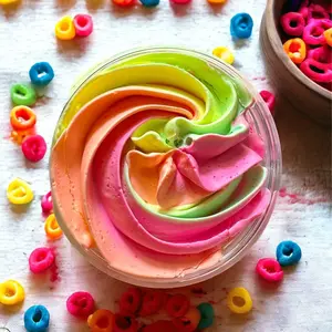 1oz Sample Size Fruit Loop Scented Whipped Body Butter Hydrating Silicone Free Organic Body Care Skin Care Lotions Comfort Daily Skin Repair