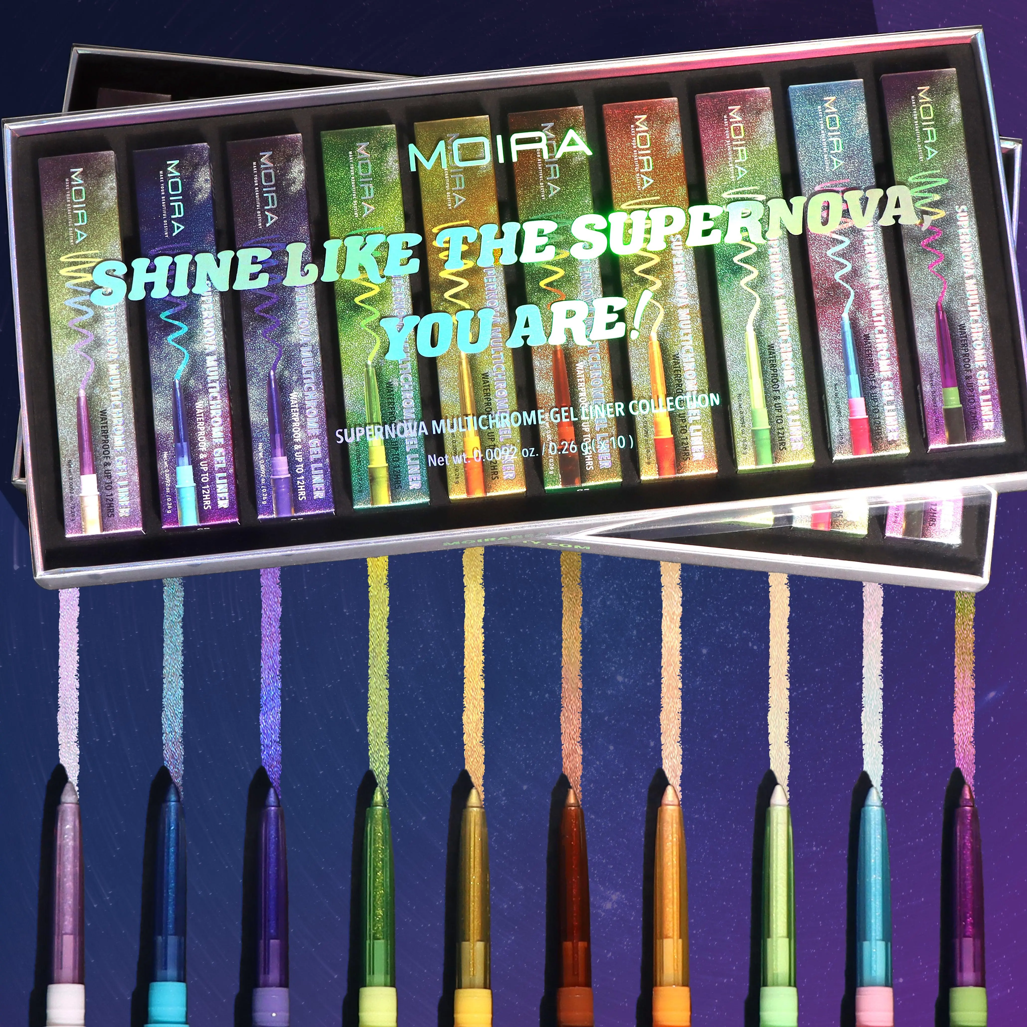 MOIRA | Supernova Multichrome Gel Liner Bundle | Color-Shifting Gel Eyeliner Collection