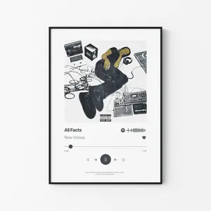 [Sale Up To 40%] [Unframe] Nine Vicious "All Facts" Poster, Underground Rap Wall Art, Street Hip Hop Aesthetic Decor, Modern Song Artwork, Music Room Decor, Gift for Fans
