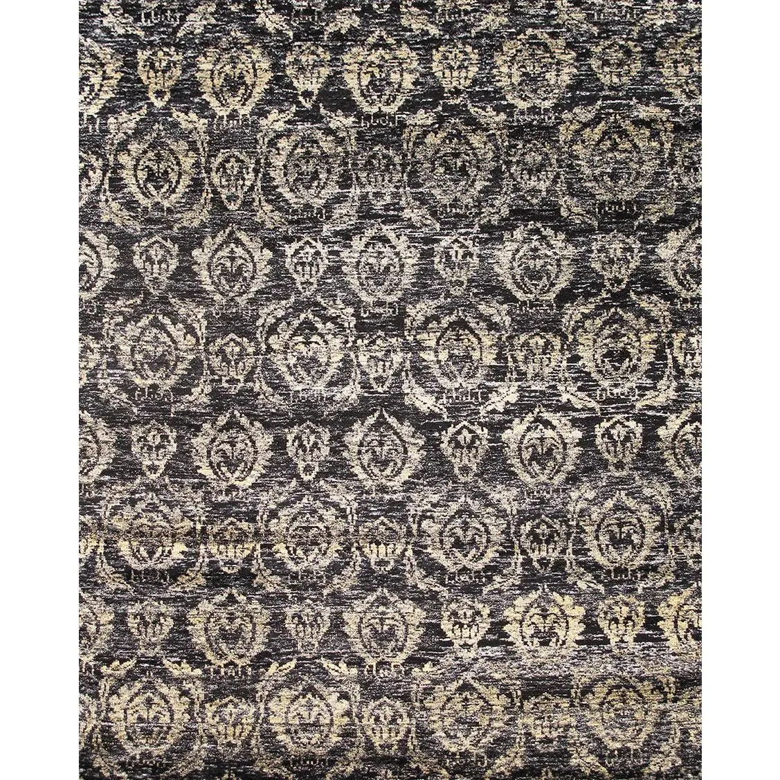 Canvello Modern Sari Silk Hand-Knotted Area Rug- 8' X 9'11"