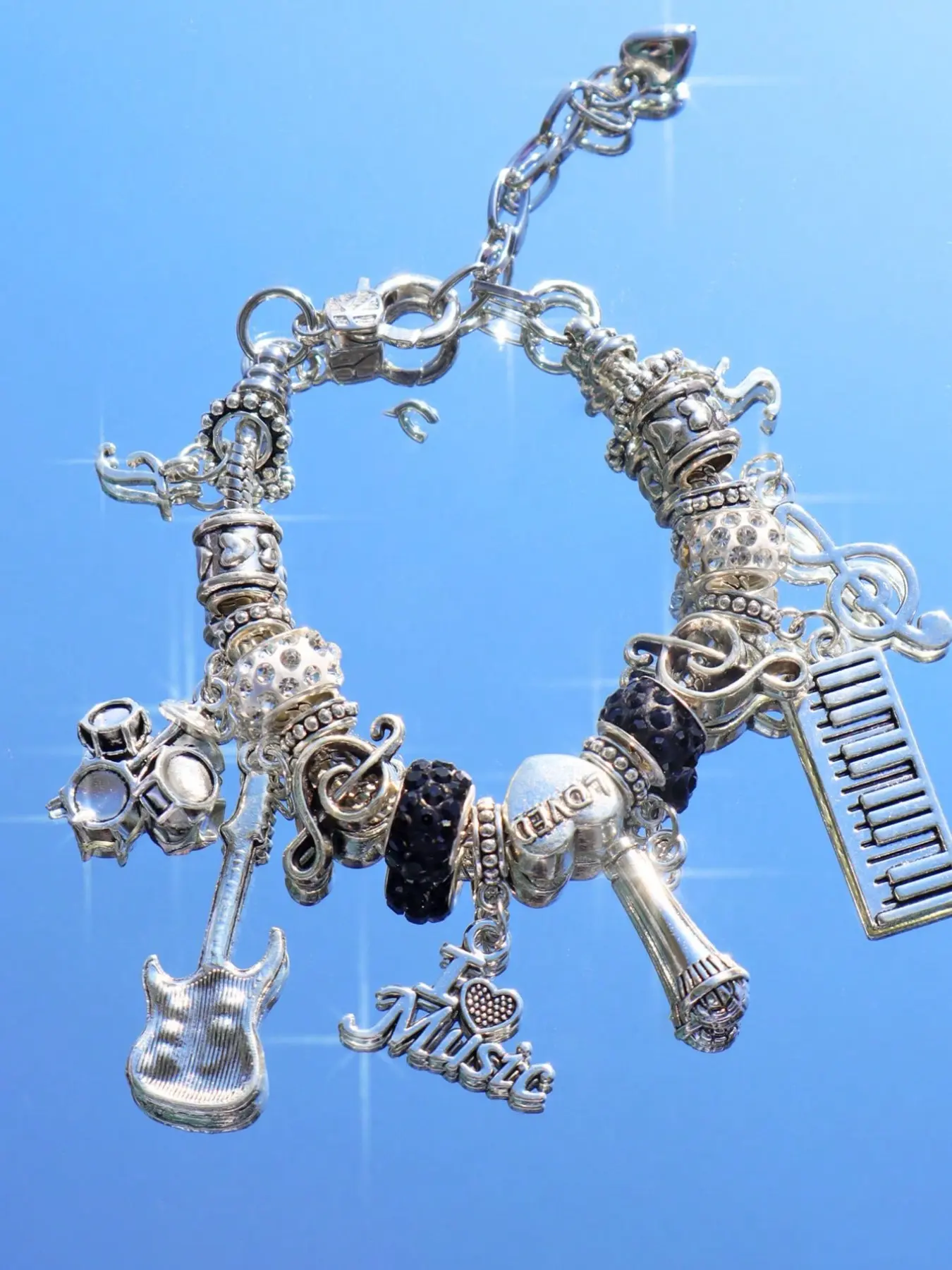 Music Festival Charm Bracelet, Ts Friendship Bracelet, Fashionable Simple Guitar Drum Band Bracelet, Concert Support Wristband, Durable Bracelet, Stackable Bracelets, Initial Charm Bracelets