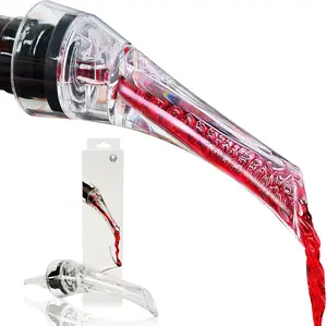 Wine Aerator Pourer Spout 2025 – Professional Wine Aerator Attaches to Bottle for Improved Flavor, Enhanced Bouquet, and Rich Finish. No-Drip, Spill-Free Design. Includes Wine Guide eBook.