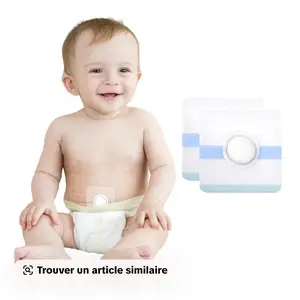 Baby umbilical hernia patch, waterproof and breathable, stays in place, no need for cleaning, gentle silicone adheres to baby's skin, accelerates recovery, individually sterilized packaging, 8*8cm