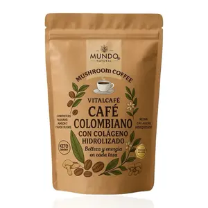 Mundo Natural Coffee with Maca and Cha de Bugre Beverage Natural Instant Colombian Coffee Infused with Mushrooms Kola Nut and Cha de Bugre for Energy and Well-being